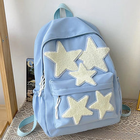 Mochila Escolar Decoração Estrelas Mochila Feminina Com Alças Ajustáveis