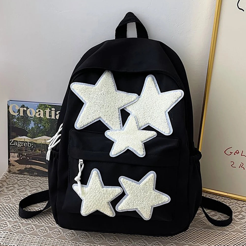 Mochila Escolar Decoração Estrelas Mochila Feminina Com Alças Ajustáveis