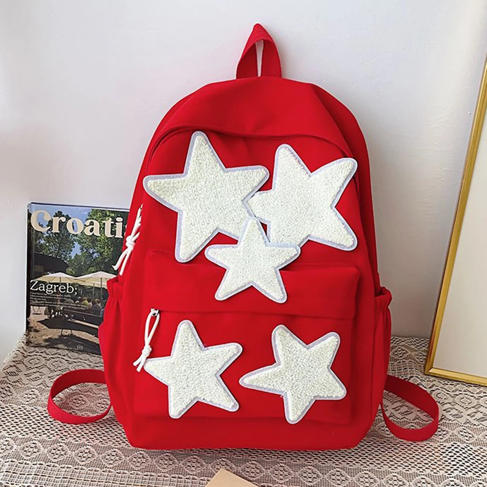 Mochila Escolar Decoração Estrelas Mochila Feminina Com Alças Ajustáveis