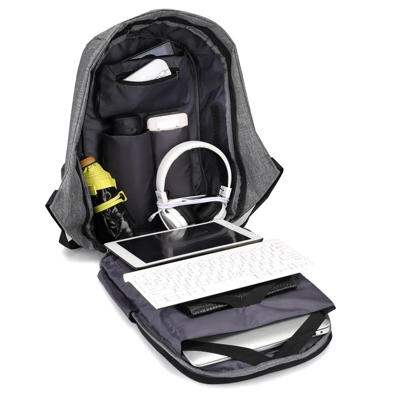 Mochila Para laptop De Grande Capacidade Anti-furto Com Carregamento USB Mochila de Viagem