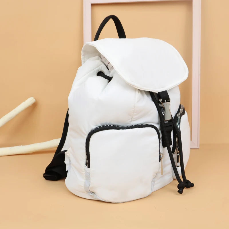 Mochila Anti-furto Feminina Bolsa De Ombro De Alça Dupla Multifuncional Bolsa Saco Ajustável