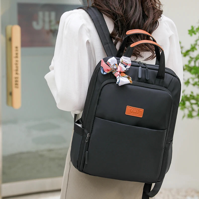 Mochila Multifuncional Impermeável De Grande Capacidade Para Mulheres Decoração De Laço