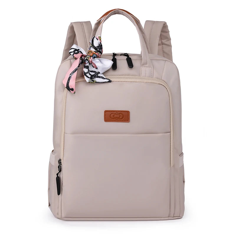 Mochila Multifuncional Impermeável De Grande Capacidade Para Mulheres Decoração De Laço