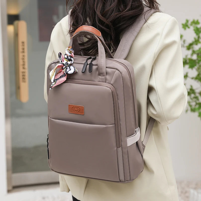 Mochila Multifuncional Impermeável De Grande Capacidade Para Mulheres Decoração De Laço