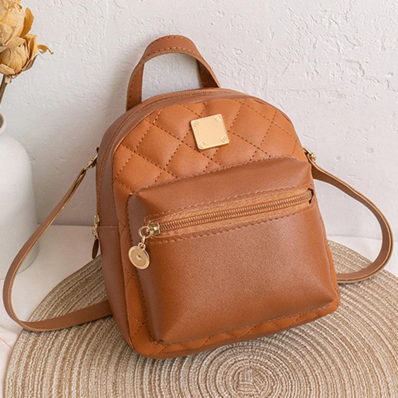 Mochila De Ombro Pequena Função Bolsa Telefone E Cosméticos  Mochila De Pequena Capacidade Com Alças Ajustáveis