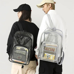 Mochila De PVC Impermeável Portátil De Grande Capacidade Mochila Transparente De Ala Qualidade Com Compartimentos