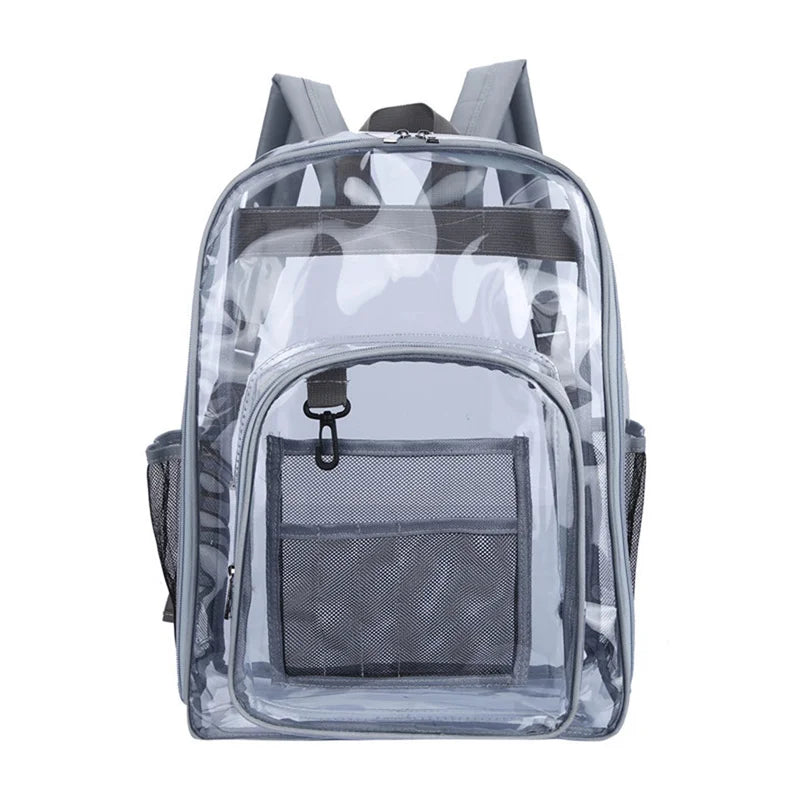 Mochila De PVC Impermeável Portátil De Grande Capacidade Mochila Transparente De Ala Qualidade Com Compartimentos