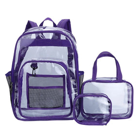 Mochila De PVC Impermeável Portátil De Grande Capacidade Mochila Transparente De Ala Qualidade Com Compartimentos
