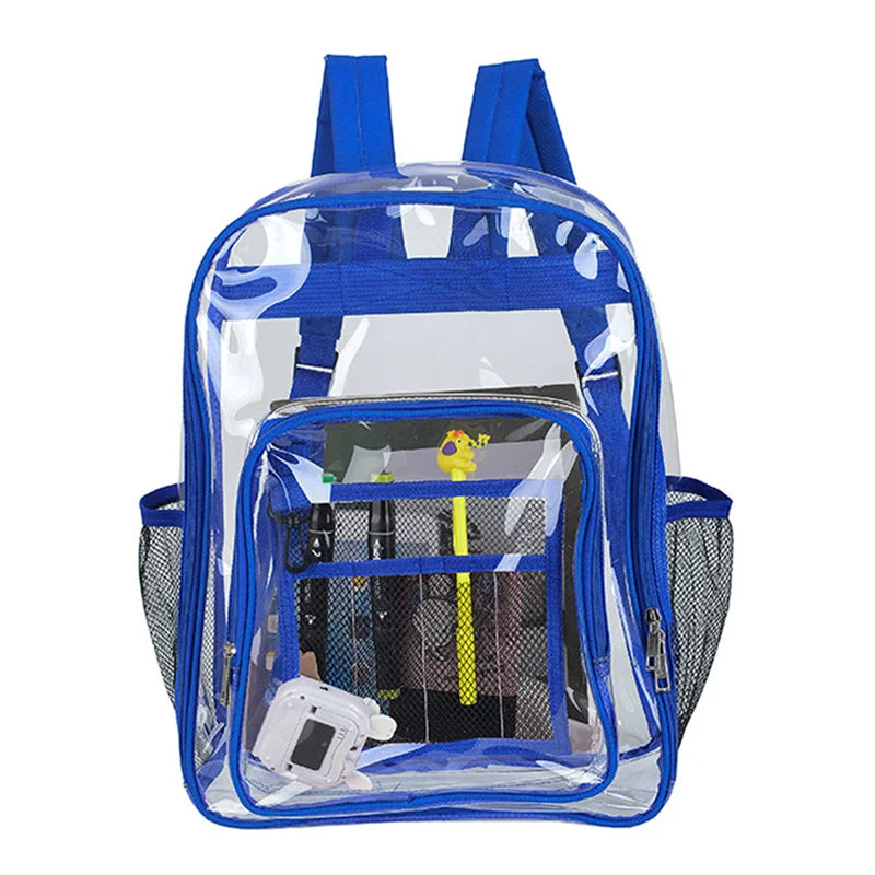 Mochila De PVC Impermeável Portátil De Grande Capacidade Mochila Transparente De Ala Qualidade Com Compartimentos