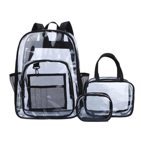 Mochila De PVC Impermeável Portátil De Grande Capacidade Mochila Transparente De Ala Qualidade Com Compartimentos