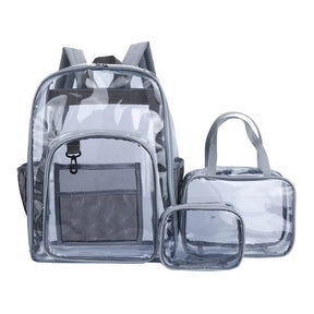 Mochila De PVC Impermeável Portátil De Grande Capacidade Mochila Transparente De Ala Qualidade Com Compartimentos