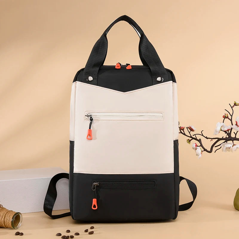 Mochila De Viagem Design Quadrado Com Compartimentos Bolsa De Alta Capacidade