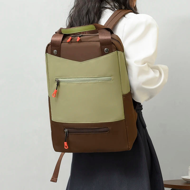 Mochila De Viagem Design Quadrado Com Compartimentos Bolsa De Alta Capacidade