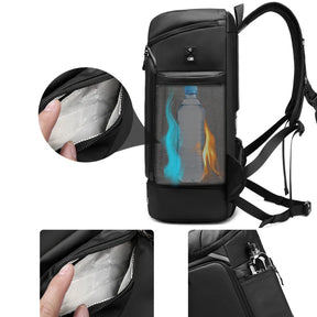 Mochila De Viagem Multifunções Moda Empresarial Bolsa Impermeável  Com Compartimentos