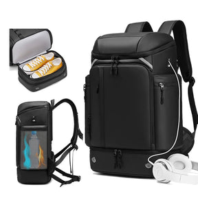 Mochila De Viagem Multifunções Moda Empresarial Bolsa Impermeável  Com Compartimentos