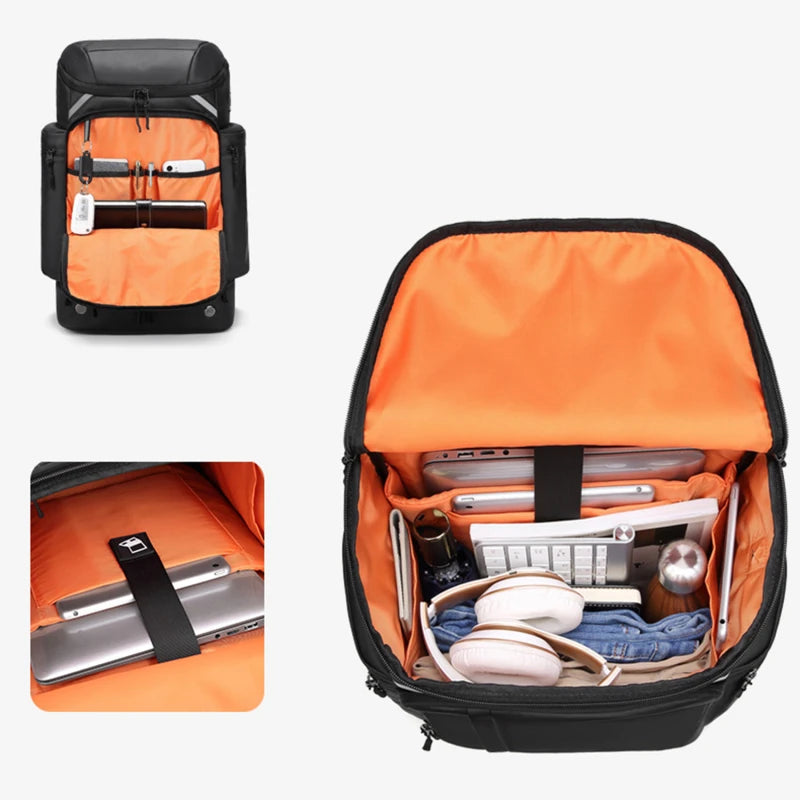 Mochila De Viagem Multifunções Moda Empresarial Bolsa Impermeável  Com Compartimentos