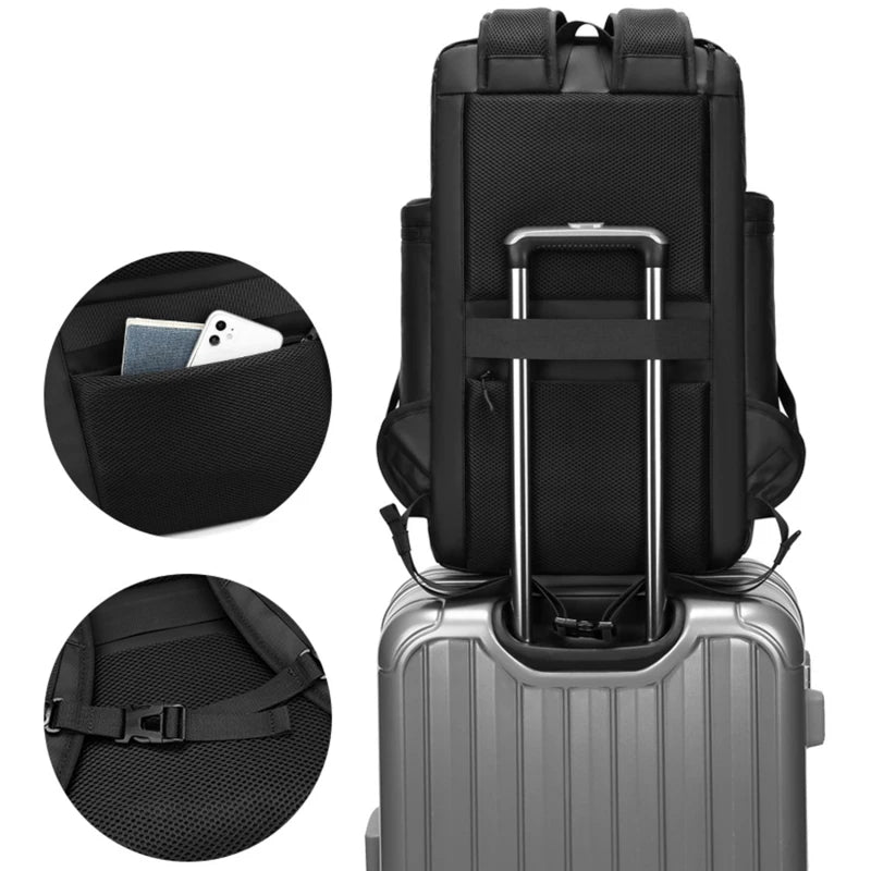 Mochila Para Laptop Moda Empresarial Bolsa Com Grande Capacidade Compartimentos Para Homens
