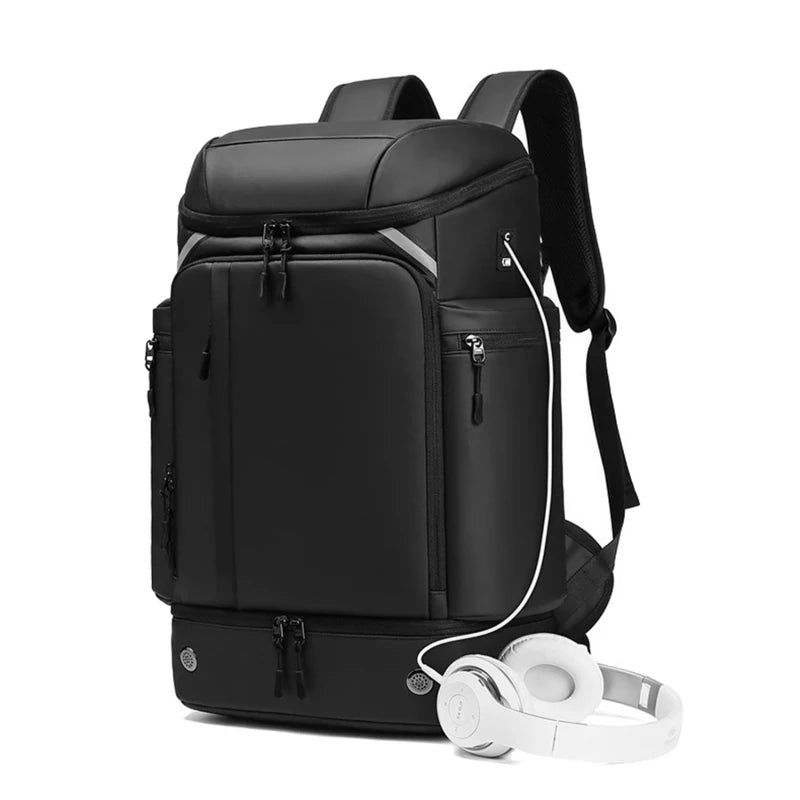 Mochila De Viagem Multifunções Moda Empresarial Bolsa Impermeável  Com Compartimentos