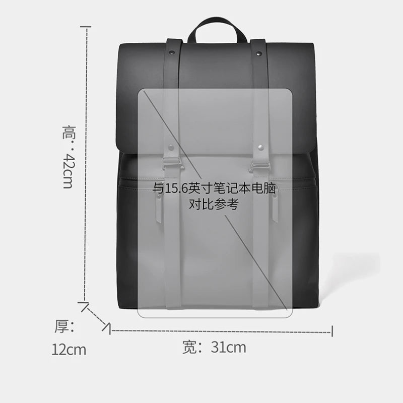 Mochila Monocromática de Viagem Impermeável Multifuncional