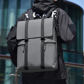 Mochila Monocromática de Viagem Impermeável Multifuncional