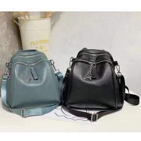 Mochila Para Passeio Feminina Bolsa De Ombro Chaveiro Estrela