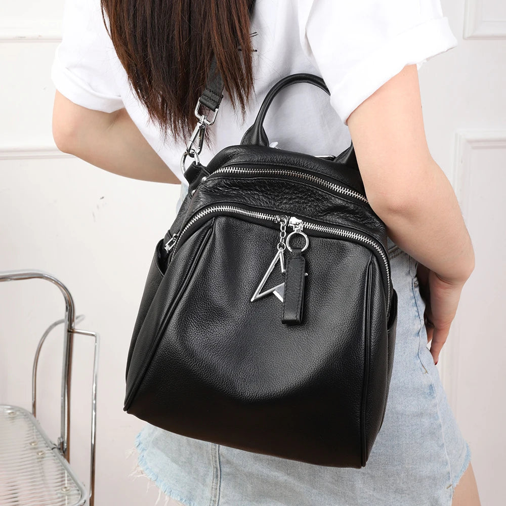 Mochila Para Passeio Feminina Bolsa De Ombro Chaveiro Estrela