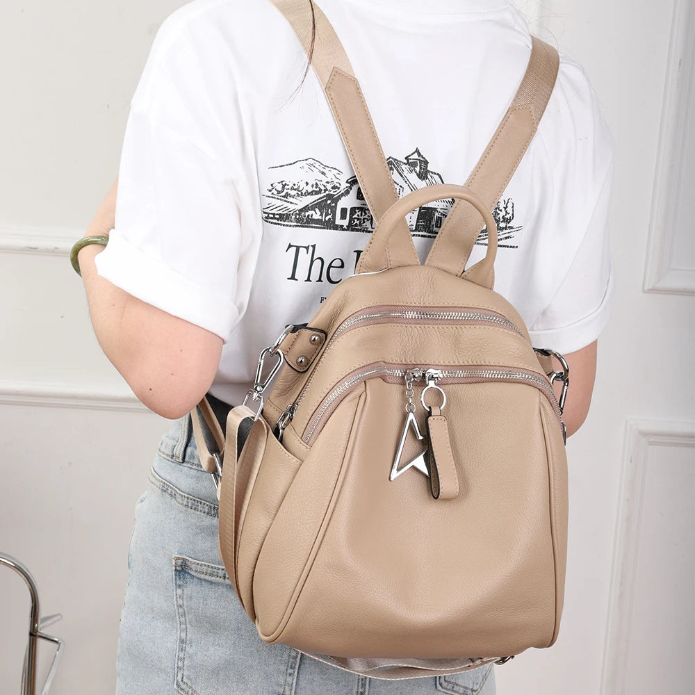 Mochila Para Passeio Feminina Bolsa De Ombro Chaveiro Estrela