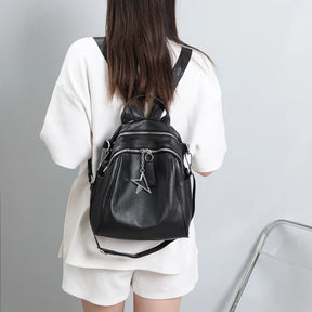 Mochila Para Passeio Feminina Bolsa De Ombro Chaveiro Estrela
