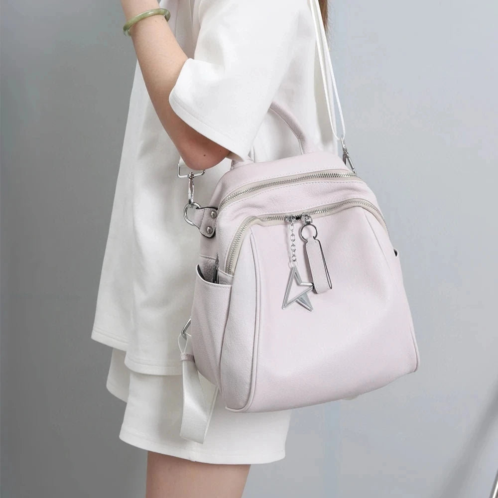 Mochila Para Passeio Feminina Bolsa De Ombro Chaveiro Estrela