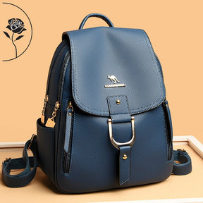 Mochila de couro multifunções para mulheres bolsas de ombro de alta qualidade