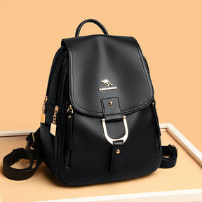 Mochila de couro multifunções para mulheres bolsas de ombro de alta qualidade