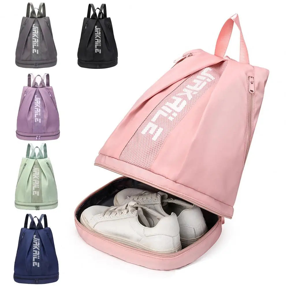 Mochila Esportiva Ajustável Saco Zíper De Grande Capacidade Mochila De Ombro