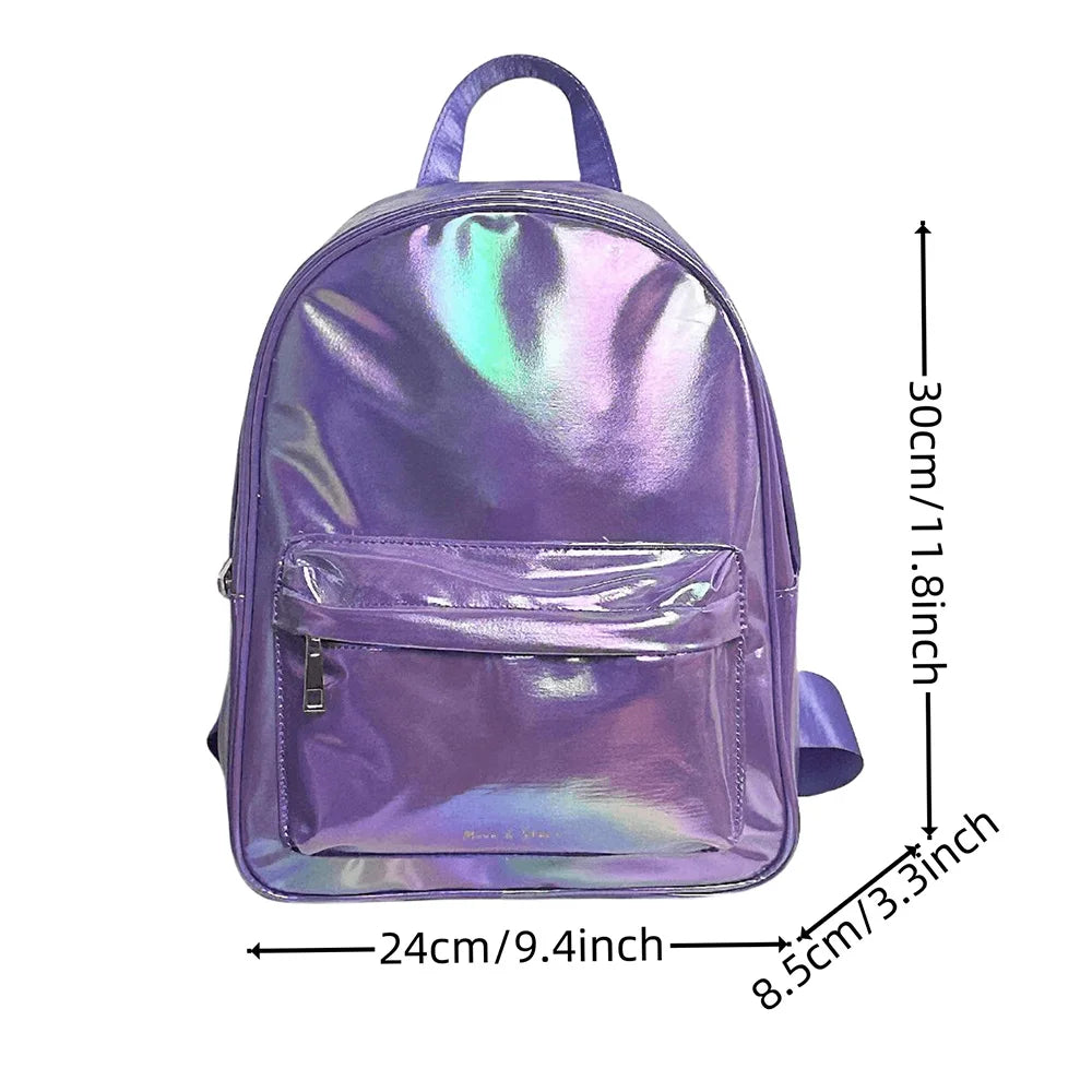Mochila Para Passeio Impermeável De Grande Capacidade Mochila Holográfica Para Meninas