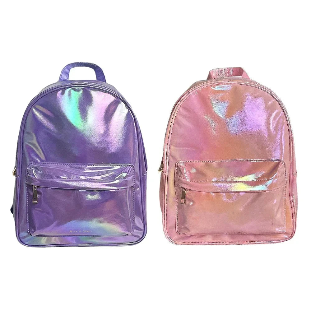 Mochila Para Passeio Impermeável De Grande Capacidade Mochila Holográfica Para Meninas