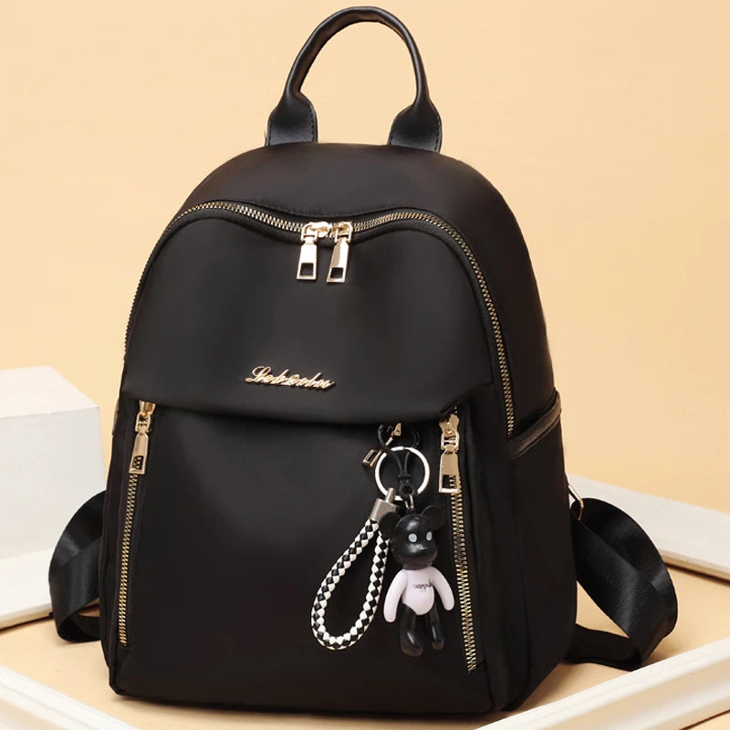 Mochila Escolar Para Meninas Com Alças Reguláveis De Alta Qualidade Chaveiro Boneco