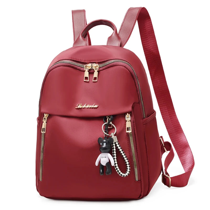 Mochila Escolar Para Meninas Com Alças Reguláveis De Alta Qualidade Chaveiro Boneco