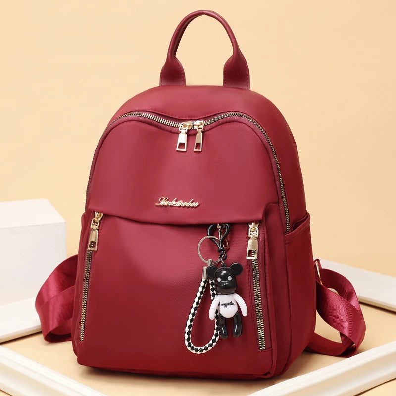 Mochila Escolar Para Meninas Com Alças Reguláveis De Alta Qualidade Chaveiro Boneco