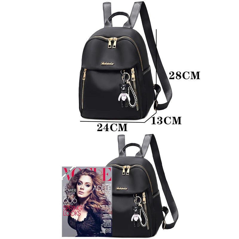 Mochila Escolar Para Meninas Com Alças Reguláveis De Alta Qualidade Chaveiro Boneco