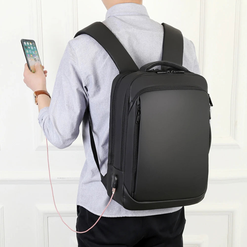 Mochila De Negócios Multifuncional Com Carregamento USB Design Mala Bagagem