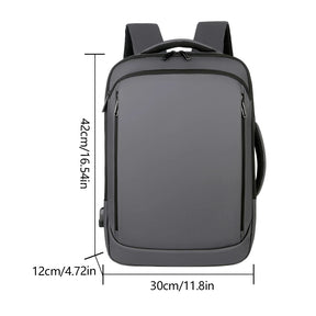 Mochila De Negócios Multifuncional Com Carregamento USB Design Mala Bagagem