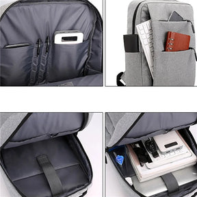 Mochila Impermeável Multifuncional com Compartimentos e USB integrado