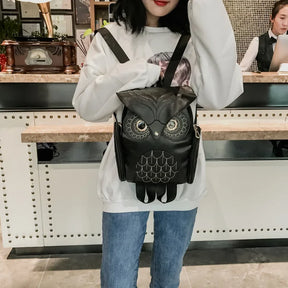 Mochila Feminina de Ombro  Casual com Design de Coruja