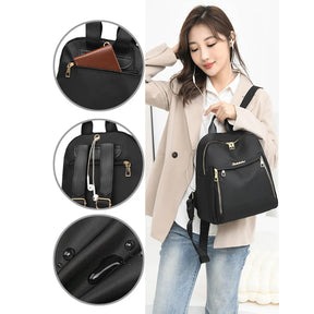 Mochila Feminina Multifuncional Para Passeio Com Chaveiro E Alça Dupla Bolsa Casual Versátil