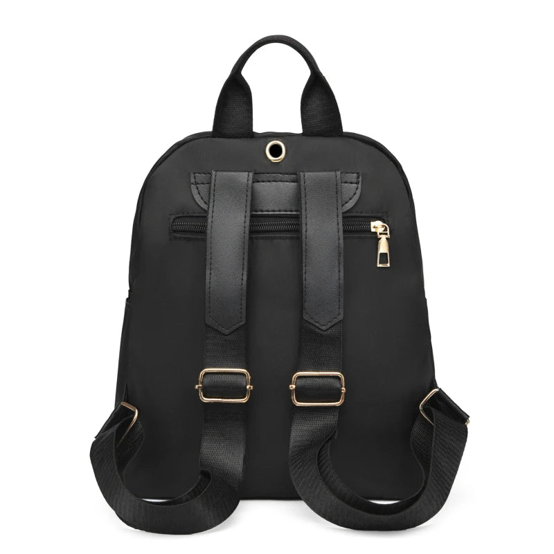 Mochila Feminina Multifuncional Para Passeio Com Chaveiro E Alça Dupla Bolsa Casual Versátil