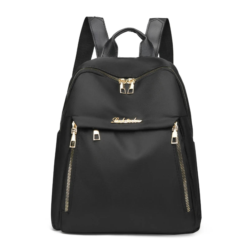 Mochila Feminina Multifuncional Para Passeio Com Chaveiro E Alça Dupla Bolsa Casual Versátil