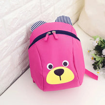 Mochila Infantil Pequena Urso de Pelúcia Desenho Animado Bolsa Portátil Design Redondo