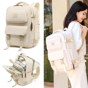 Mochila De Viagem Grande Capacidade Casual Para Mulheres Mochila Multifuncional Com Compartimentos