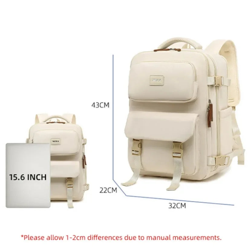 Mochila De Viagem Grande Capacidade Casual Para Mulheres Mochila Multifuncional Com Compartimentos