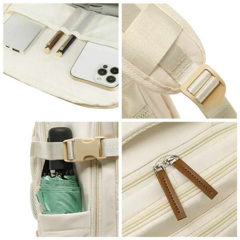 Mochila De Viagem Grande Capacidade Casual Para Mulheres Mochila Multifuncional Com Compartimentos