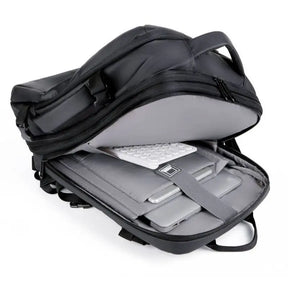 Mochila De Viagem De Negócios Multifuncional com Carregamento USB De Grande Capacidade Com Compartimentos Bolsa Impermeável